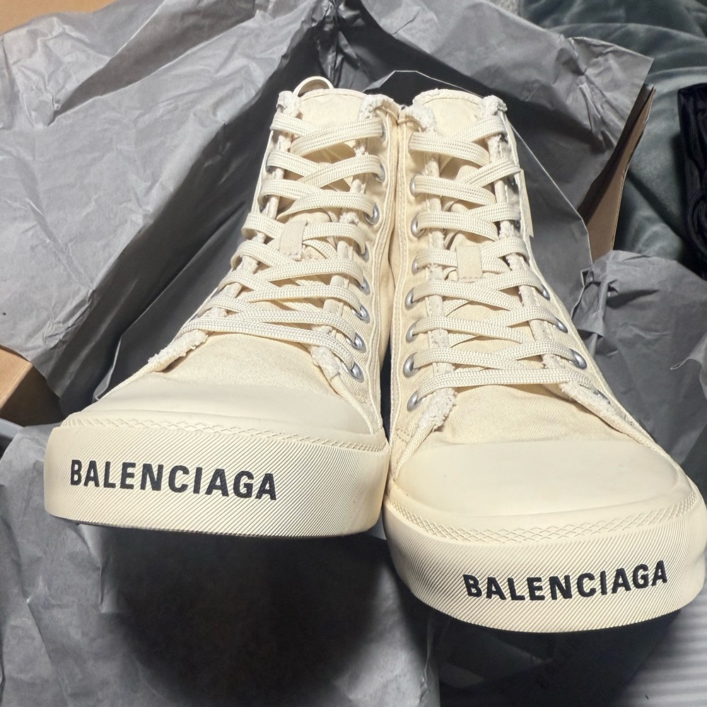 Balenciaga Off-White Canvas High-Tops
